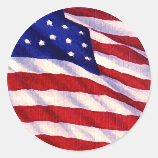 US - Amerikaanse vlag Pop Art Sticker (Voorkant)
