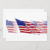 US - Amerikaanse vlag uitnodiging (Voorkant / Achterkant)