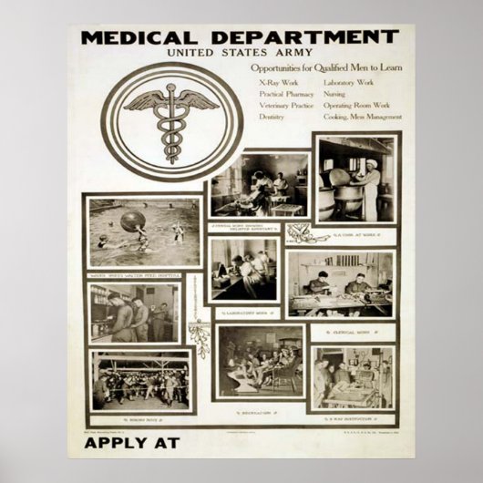 US Army Medical Department Poster (Voorkant)