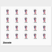 US B Funny United States Pun Ronde Sticker (Vel)
