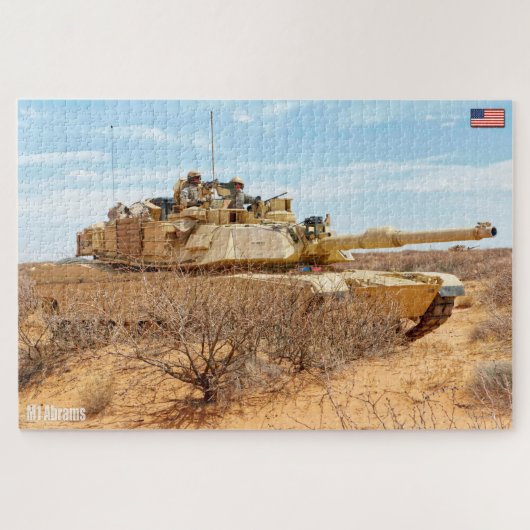 US BATTLE TANK - M1 ABRAMS (20x30 inch) Legpuzzel (Horizontaal)
