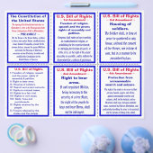 US Bill of Rights Pocket Pamphlet Flyer (Enkel)