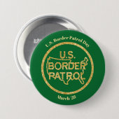 US Border Patrol Day Gold Logo Button (Voorkant /achterkant)