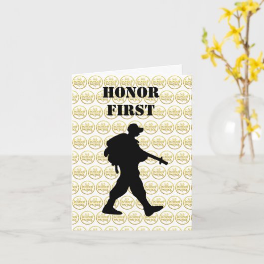 US Border Patrol Day Silhouette Wenskaart Kaart (Gele Bloem)