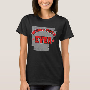 US Burger Proud Amerika Landkaart Slechtste Staat T-shirt