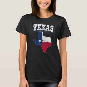 US Burger Proud Amerika Staatsvlag Landkaart Texas T-shirt