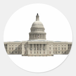 US Capital Building: Washington DC Ronde Sticker