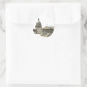 US Capital Building: Washington DC Ronde Sticker (Tas)