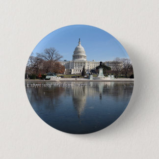 US Capitol afbeelding winterbouw Ronde Button 5,7 Cm