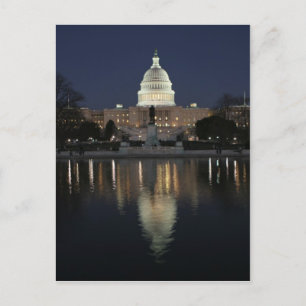 US Capitol Building Night Briefkaart