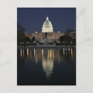 US Capitol Building Night Briefkaart