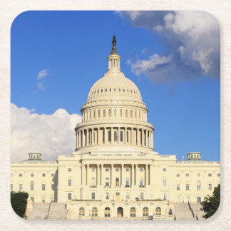 US Capitol Building, Washington DC, VS Vierkante Kartonnen Onderzetter