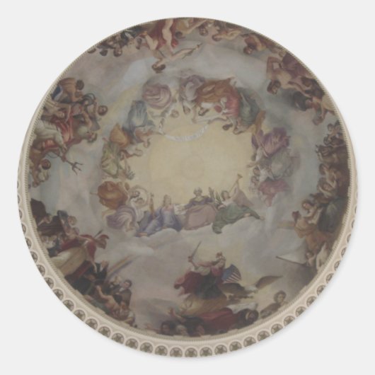 US Capitol Dome Ronde Sticker (Voorkant)