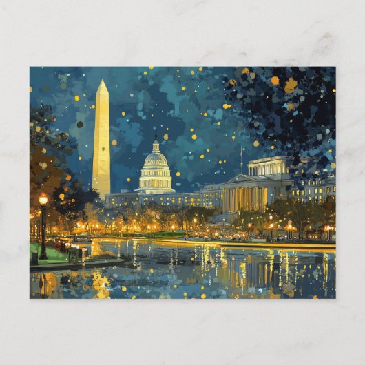 US Capitol Hill Christmas Briefkaart (Voorkant)