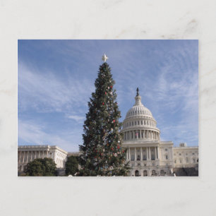 US Capitol Hill kerstboom Feestdagenkaart