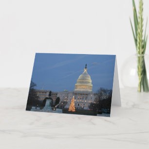 US Capitol viert kerstfoto Feestdagen Kaart