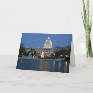 US Capitol viert kerstfoto Feestdagen Kaart