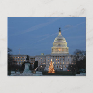 US Capitol viert kerstfoto Feestdagenkaart