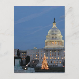 US Capitol viert kerstfoto Feestdagenkaart