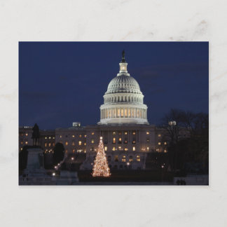 US Capitol viert kerstfoto Feestdagenkaart