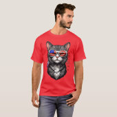 US Cat retro T-shirt (Voorkant volledig)