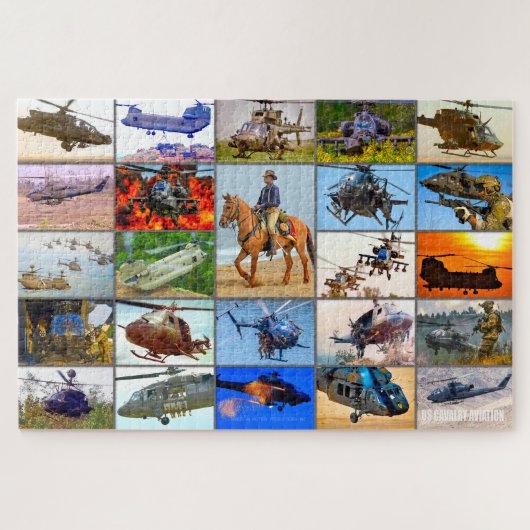 US CAVALRY AVIATION "MONTAGE" LEGPUZZEL (Horizontaal)