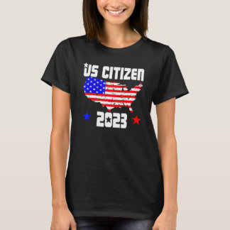 US CITIZEN 2023 Map American Flag American Citizen T-shirt