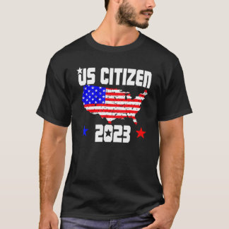 US CITIZEN 2023 Map American Flag American Citizen T-shirt