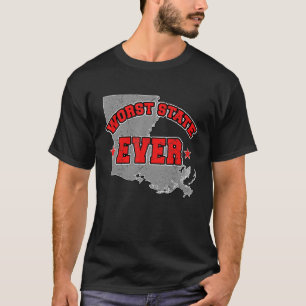 US Citizen Proud America Land Map Worst State Loui T-shirt