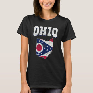 US Citizen Proud America State Flag Land Map Ohio T-shirt