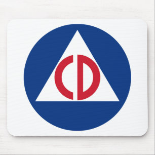 US Civil Defence Logo Symbool Muismat