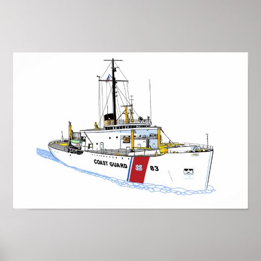 US Coast Guard Cutter Mackinaw (WAGB-83) middenloo Poster (Voorkant)