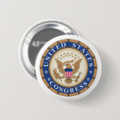 US Congress Seal Ronde Button 5,7 Cm (Voorkant /achterkant)