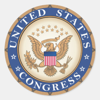 US Congress Seal Ronde Sticker