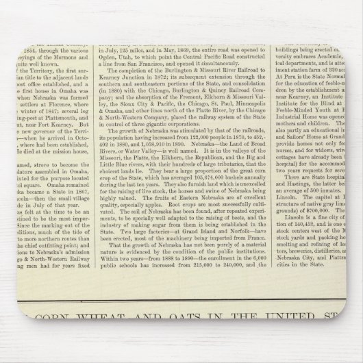 US Corn, Wheat and Oats, 1870-1891 2 Muismat (Voorkant)