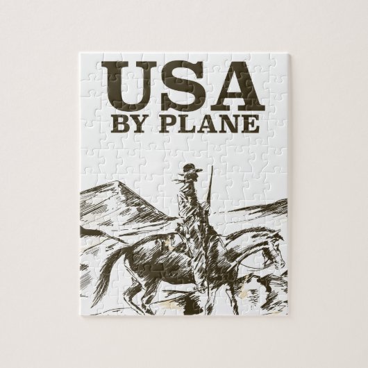 US Cowboy Travel poster Legpuzzel (Verticaal)
