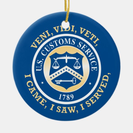US Customs Service Custom kerstversieversieprogram Keramisch Ornament (Voorkant)