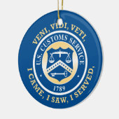 US Customs Service Custom kerstversieversieprogram Keramisch Ornament (Links)