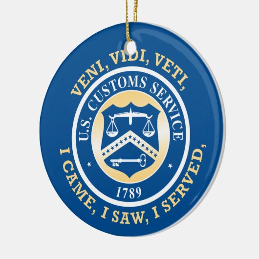 US Customs Service Custom kerstversieversieprogram Keramisch Ornament (Links)