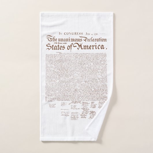US Declaration of Independence Bad Handdoek (Handdoek)
