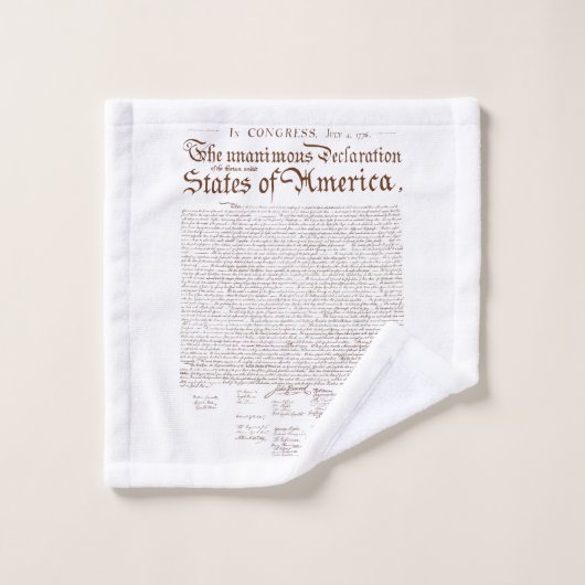 US Declaration of Independence Bad Handdoek (Wasdoekje)