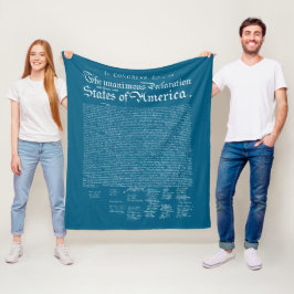 US Declaration of Independence Fleece Deken