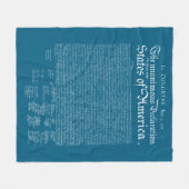 US Declaration of Independence Fleece Deken (Voorkant (Horizontaal))