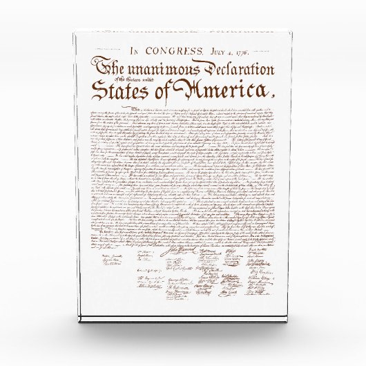 US Declaration of Independence Fotoblokken (Voorkant)