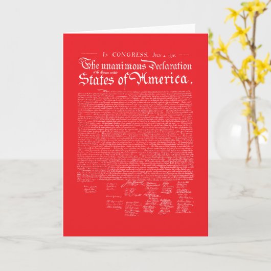 US Declaration of Independence Kaart (Gele Bloem)