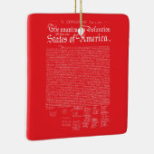 US Declaration of Independence Keramisch Ornament (Rechts)