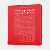 US Declaration of Independence Keramisch Ornament (Links)