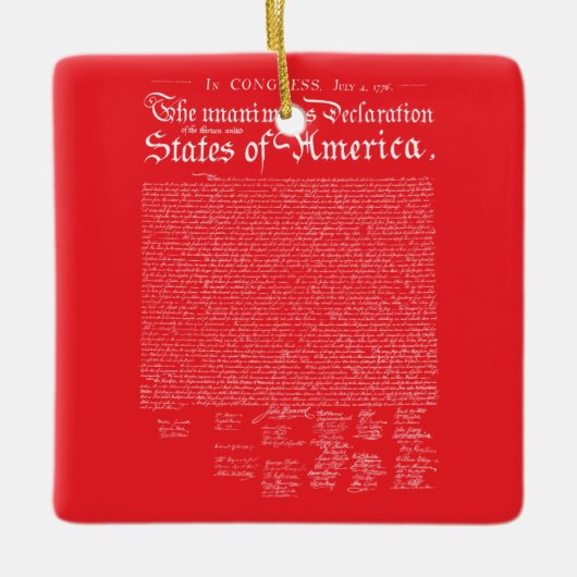 US Declaration of Independence Keramisch Ornament (Voorkant)