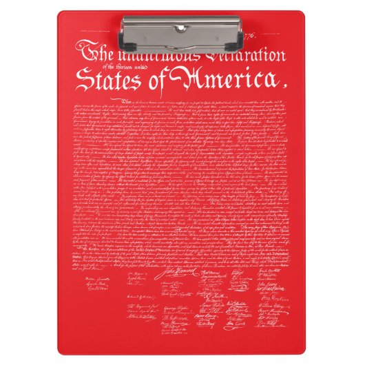 US Declaration of Independence Klembord (Voorkant)