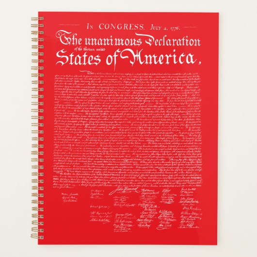 US Declaration of Independence Planner (Voorkant)